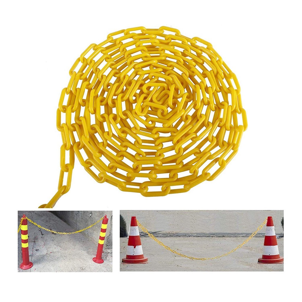 Rantai Plastik Pvc 8mm x 25 meter Traffic Cone Plastic Chain 8 mm 25m