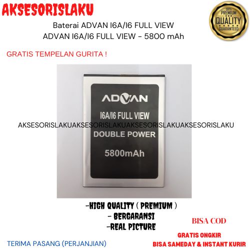 Baterai advan I6A/I6 FULL VIEW