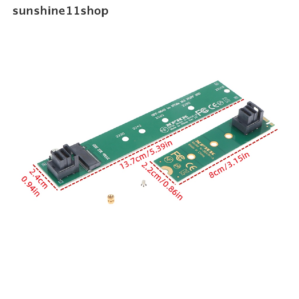 Adaptor Kabel Extension Cord SHO 2280 NVMe M.2 SSD to 22110m.2 SSD Convert Card N