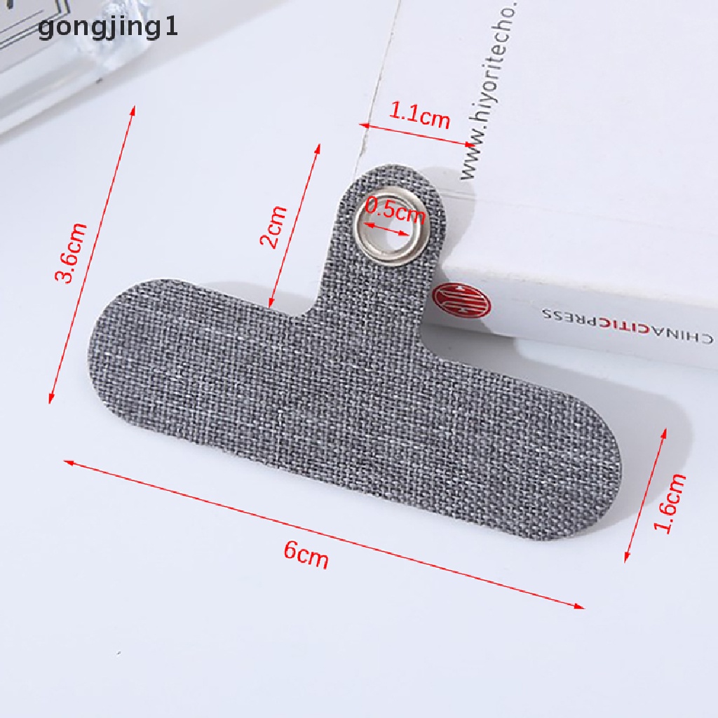 Ggg 6Pcs Tali Telepon Lanyard Tab Gasket Pengganti Tether Denim Cloth Patch Clip ID