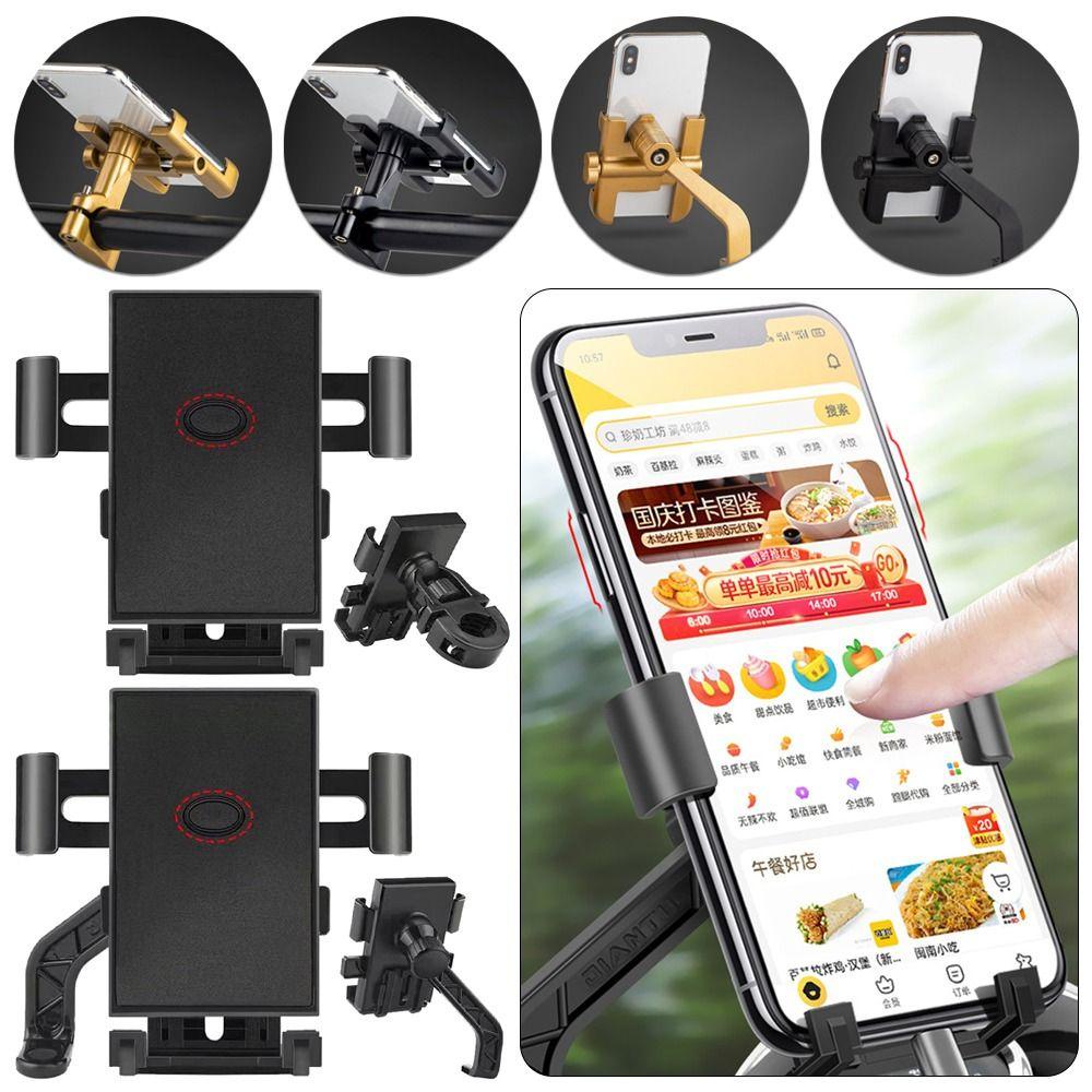 R-FLOWER Klip Penyangga Penahan Hp Sepeda360° Kendaraan Elektrik Rotasi