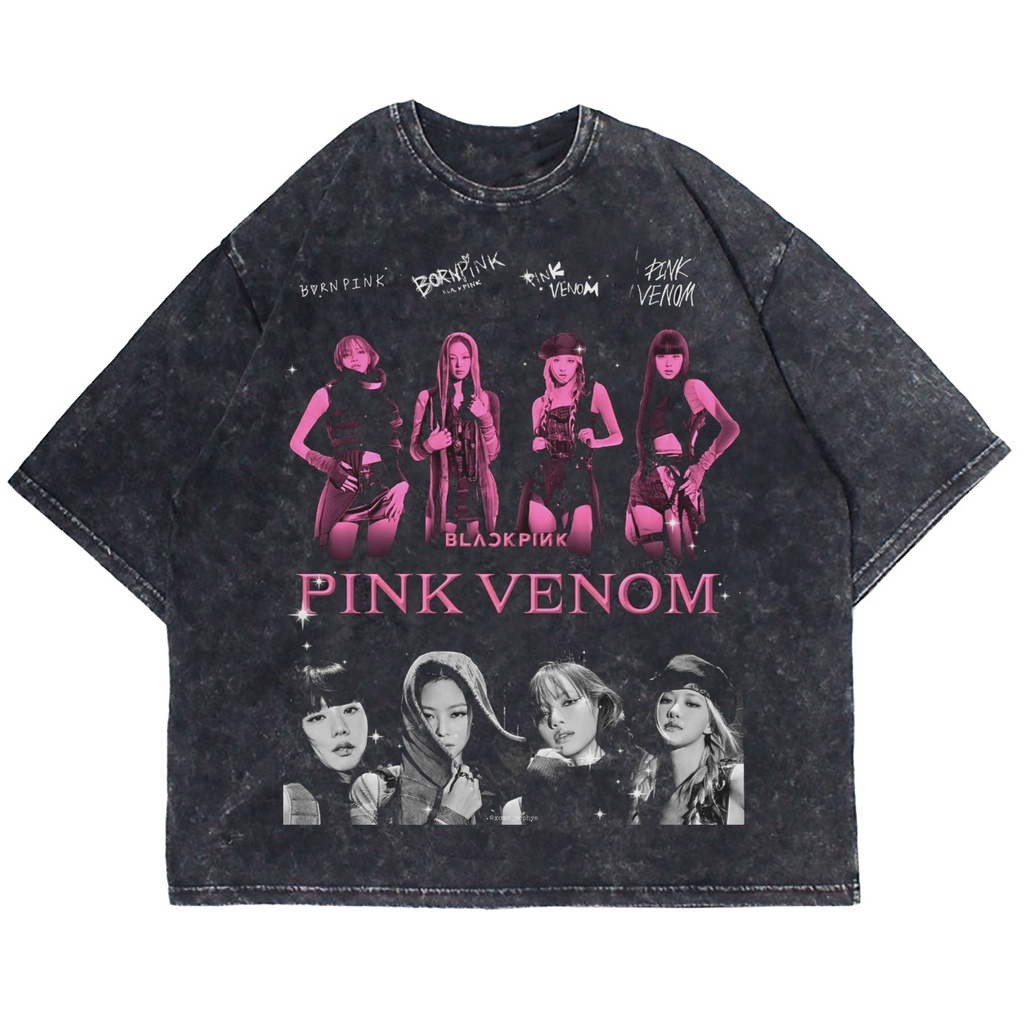 Patternmerch "kaos blackpink rap" Oversize T-shirt | washed tee | kaos vintage
