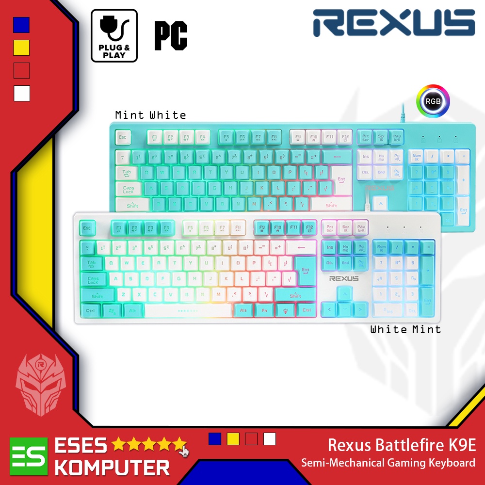 Keyboard Rexus Battlefire K9E RGB | Semi-Mechanical Gaming Keyboard