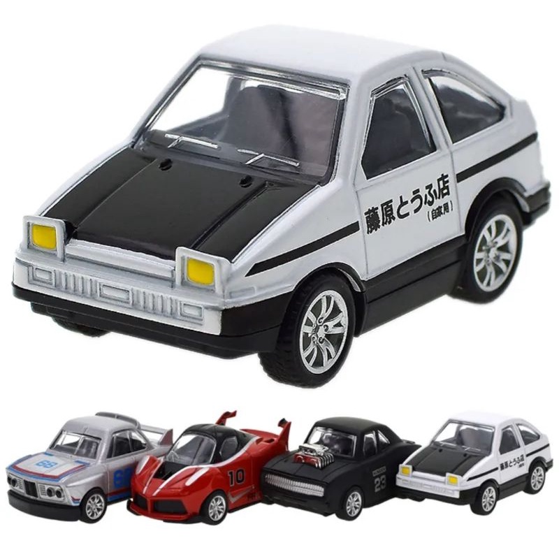 Alloy Model Car Skala 1:43 Diecast Mobil Ferrari Dodge Charger Initial D BMW  Miniatur Mobil Mobilan Pajangan