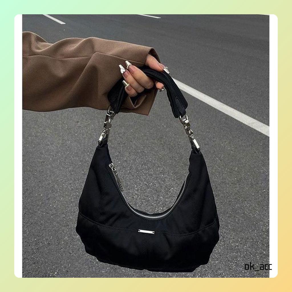 BARU Tas Selempang Kulit Wanita Rantai Messenger Luxury Mini Bag FT58 hitam elegan 30 x 5 x 29 cm