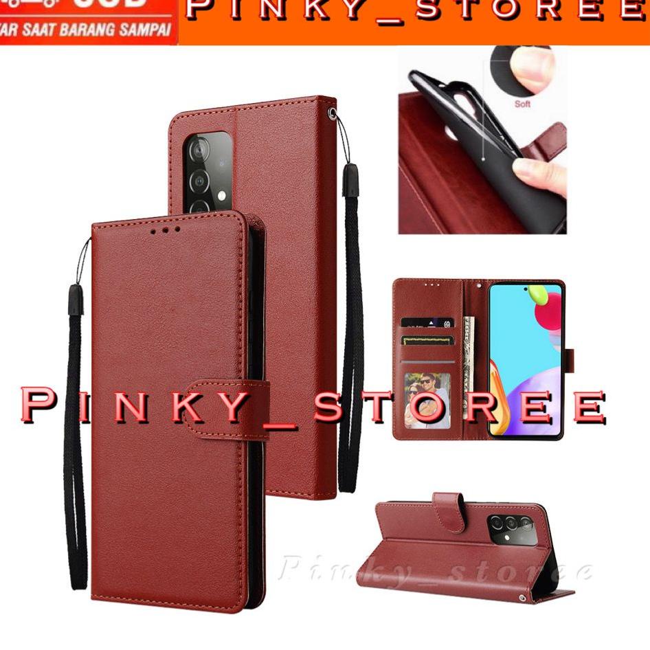 Harga Promo.. LEATHER FLIP CASE SAMSUNG A01/ A01CORE/ A02/ A11/ A12/ A21S/ A31/ A51/ A71/ A32/ A52/ 