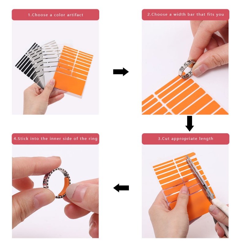 [HOT Sale] Self-adhesive Tool Invisible Single sided Pad Ring Size Menyesuaikan Anti-slip Traceless Silikon Ring Adjustment Pad 1Sheet Square