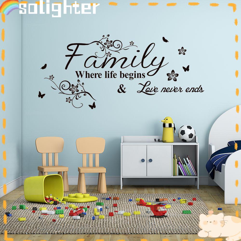 Solighter Quote Viny Murals Removable Removable Wallpaper Ungkapan Bahasa Inggris