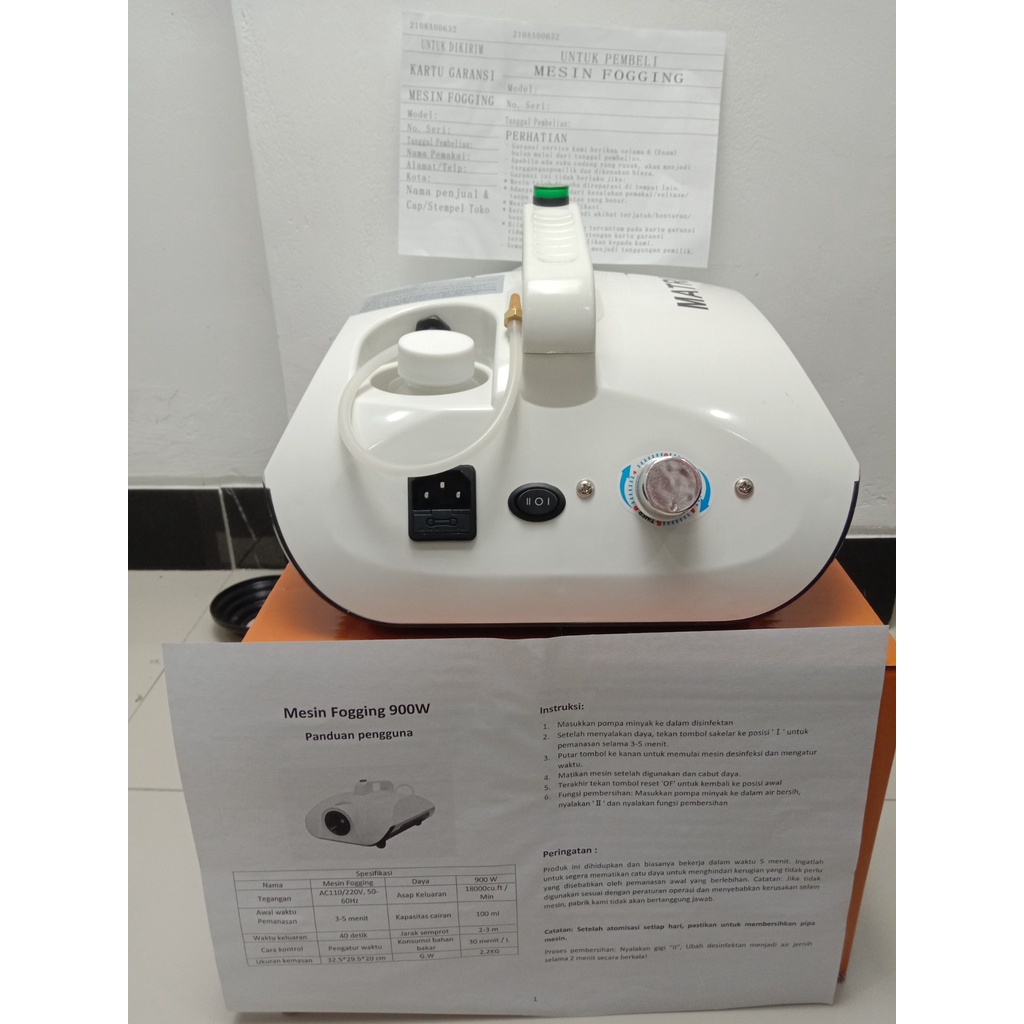 Gotama Mesin Fogging Desinfektan Merk Matrix MX 900 / Alat Penyemprot Nyamuk, Virus, Bau Ruangan