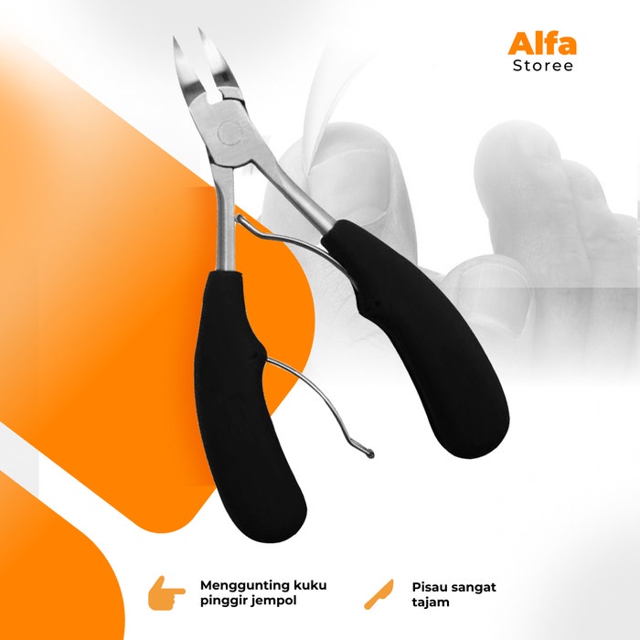 Gunting Kuku Kaki Miring Jempol Anti Cantengan Nyeri Toe Nail Clipper