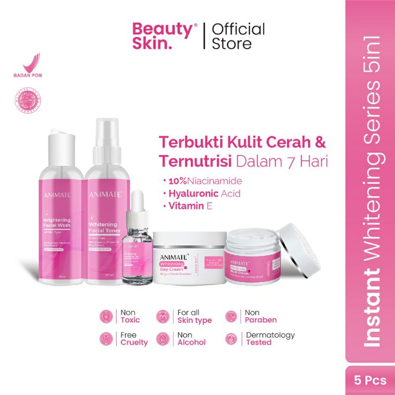 ANIMATE INSTANT WHITENING SERIES 5IN PAKET ENIMATE WHITENING