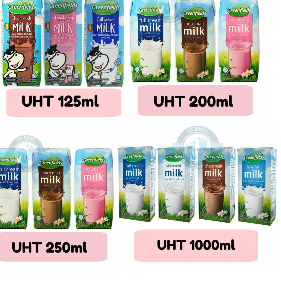 

۩ UHT Greenfields 125ml Perkarton isi 40 Greenfield ✴
