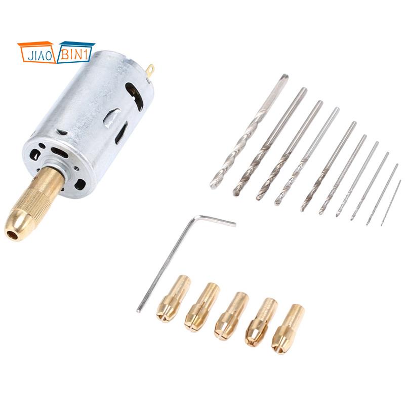 Mata Bor Tangan Listrik Mini Set DC 12V Motor 0.5-3mm HSS Twist Drill