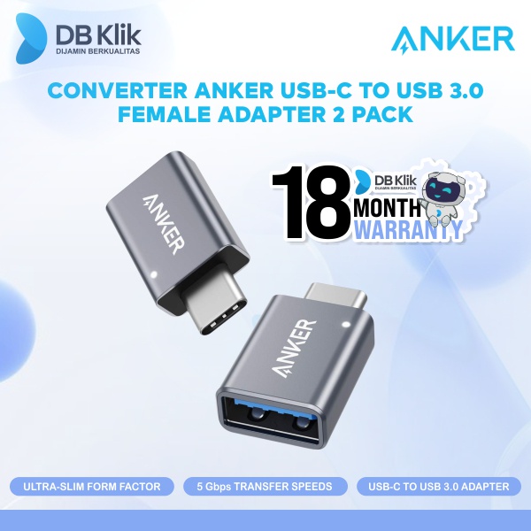 Converter Anker USB C to USB 3.0 Female Adapter 2 Pack B8731- B87310A1