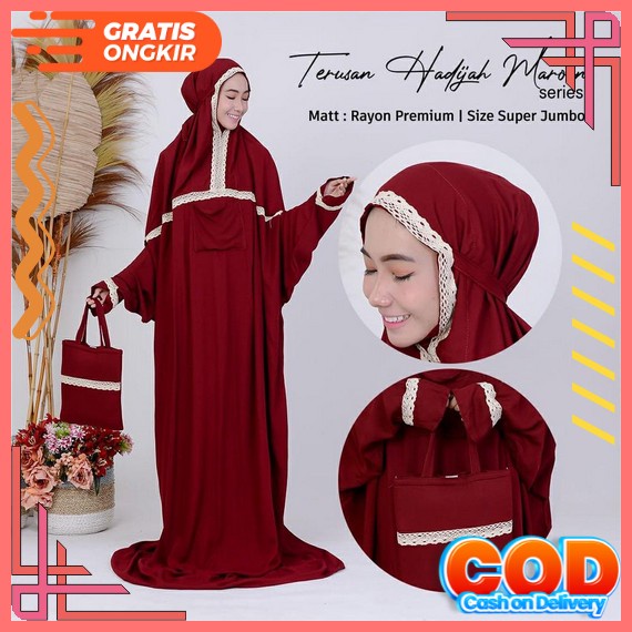 Mukena Hadramaut Manset / Mukena Malaysia / Mukena Manset / Mukena Terusan Mukena Dewasa Jumbo Terba