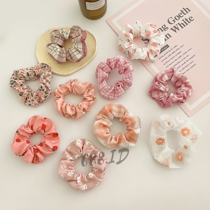 Ikat Rambut Scrunchie Kunciran Scrunchi Korea 3 pcs Iket Rambut Cepol Hijab Jilbab Kucir Rambut KCR 26