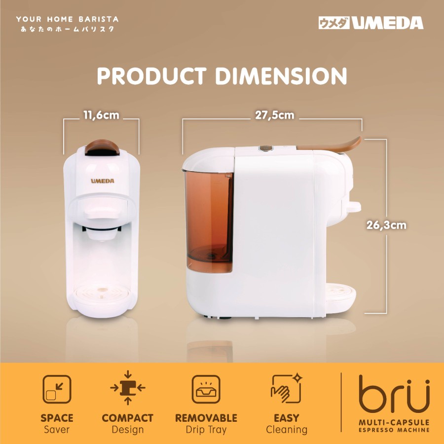 Umeda Bru Mesin Kopi Multi Kapsul / Nespresso Capsule Coffee Maker