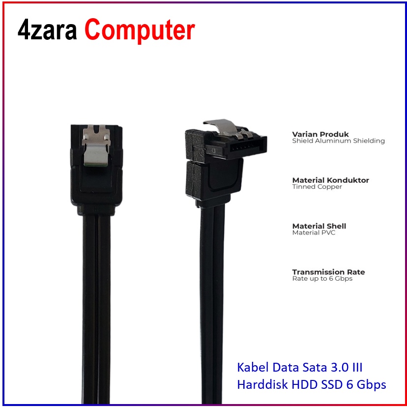 Kabel Data Sata 3.0 III Harddisk HDD SSD 6 Gbps