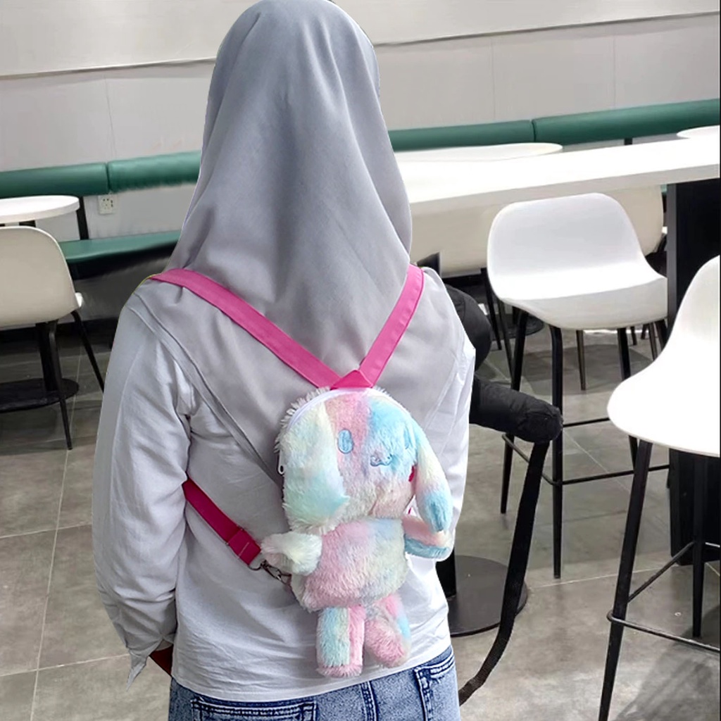 PROMO tas ransel boneka cinnamoroll Fashion Dewasa &amp; Anak Karakter Bulu Korea