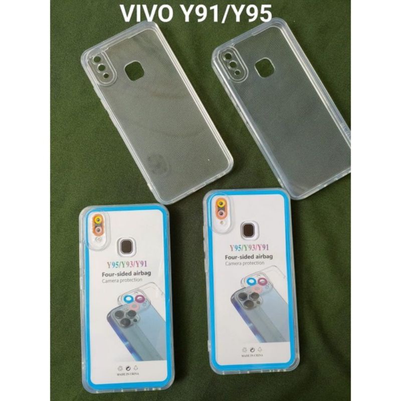 Softcase Silikon VIVO Y91/Y95 Clear Case Bening Casing Full pelindung