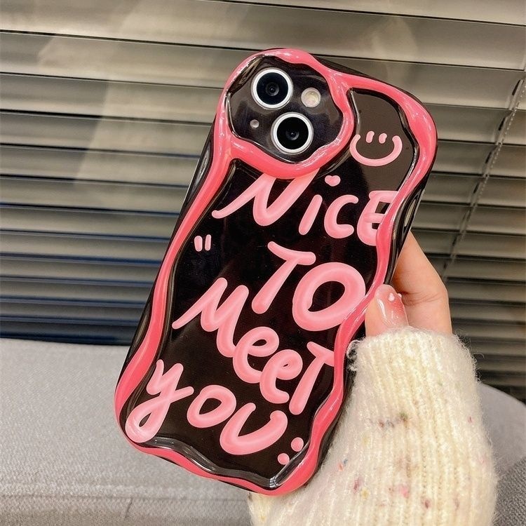 IPHONE Casing Ponsel Desain Canggih Grafiti Pink Kompatibel Dengan Iphone12 13 14 11 Pro Max X Xs Max Xr Vvxwr