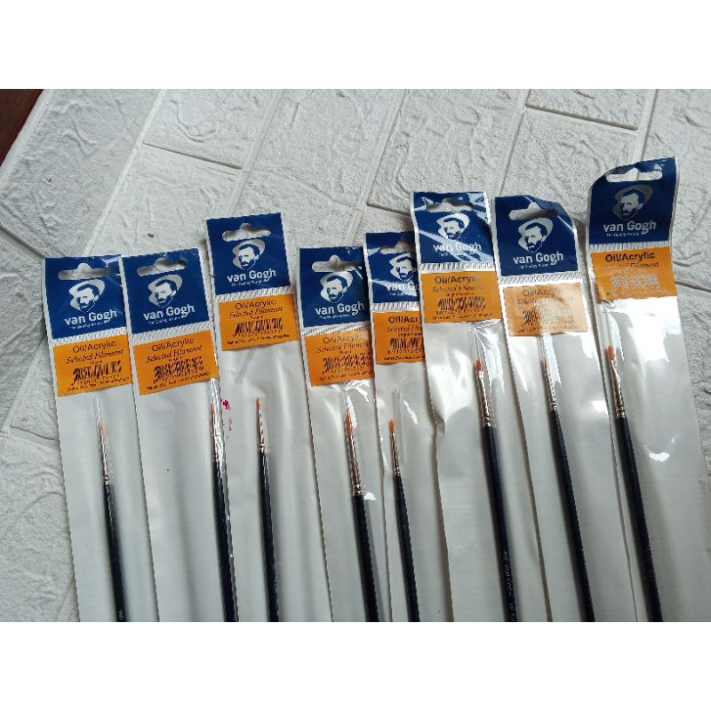 

Paket Kuas lukis oil -acrylic original Van Gogh belanda series 294 size 0-1-2-4 & 295 size 0-1-2-4