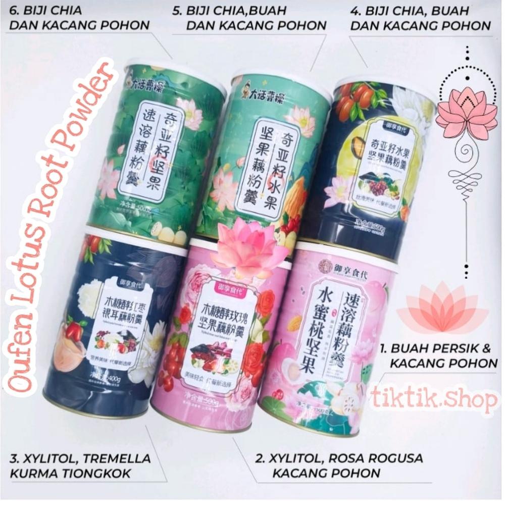 

☛Flash sale!! Oufen Lotus Root Powder Bubuk Akar Teratai Makanan DIET Healthy FOOD .,,.,.,