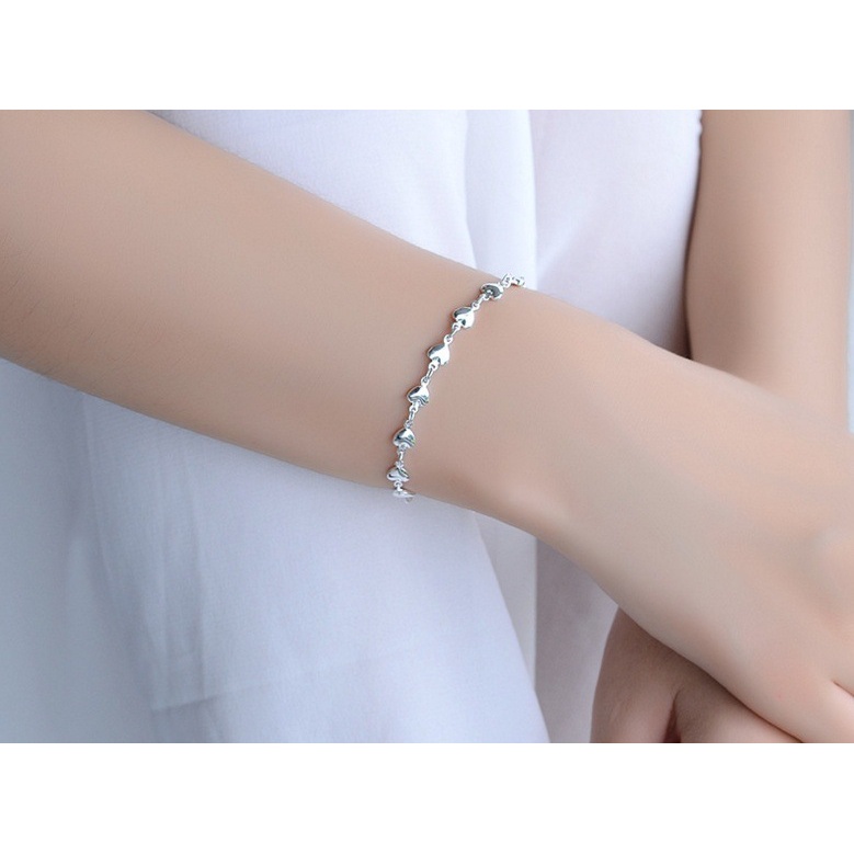 Gelang Tangan Silver Untuk Wanita | Gelang Liontin Hati | Gelang Untuk Wanita | Aksesoris Rambut | Sendok Garpu Bahan Stainless Steel