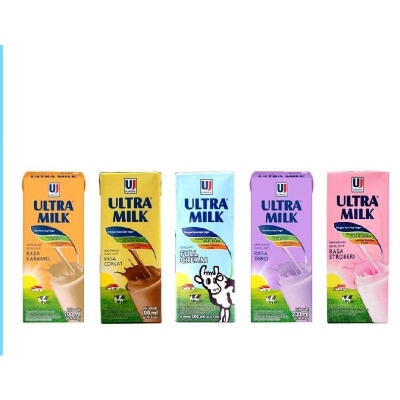 

Susu Ultra UHT 200ML Susu Ultramilk Coklat Strawberry Full Cream Karamel Taro