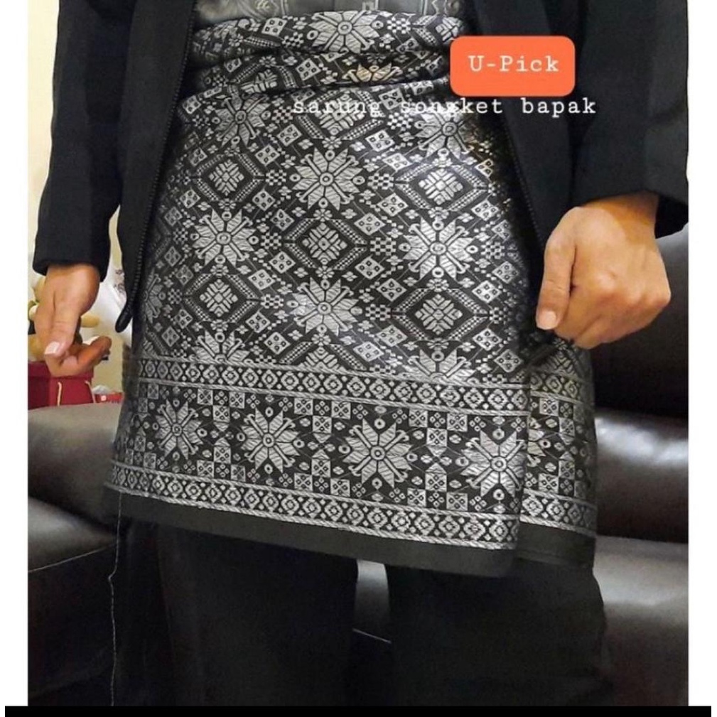 Rok Songket Lilit Bapak Melayu || Sarung Songket Batik Terbaru || Songket Tanjak Pria || Bawahan Kebaya Cowok || Ready Seragam COD Bayar di Tempat