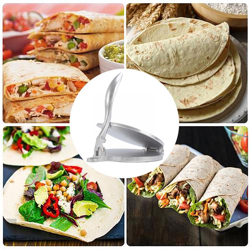 Tortilla Press Maker 16cm/20cm Aluminium Alloy Corn Tortillas Tools Bakeware Supplies Kitchen Pressing Tool