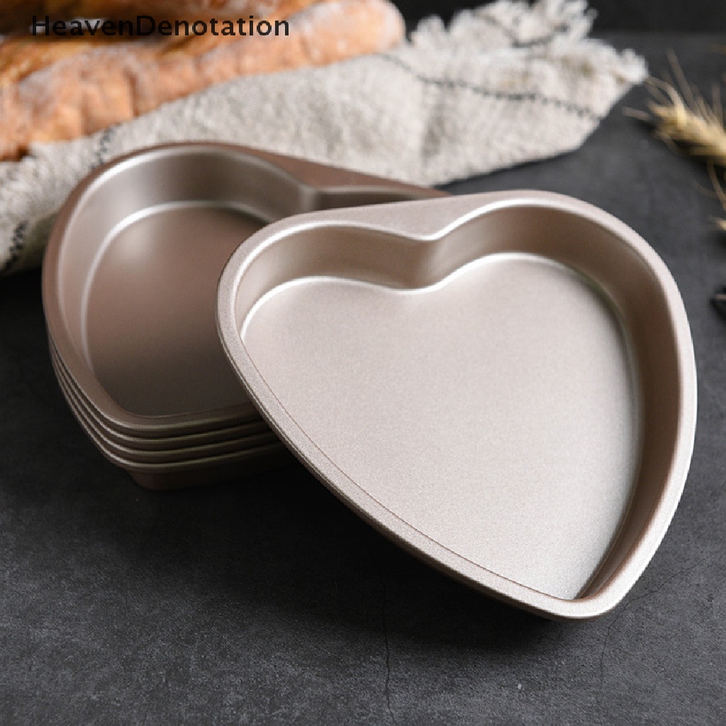 [HeavenDenotation] 1pc 8inch Loyang Kue Kering Berbentuk Hati Heart Cake Pan Carbon Steel Pizza Pan HDV