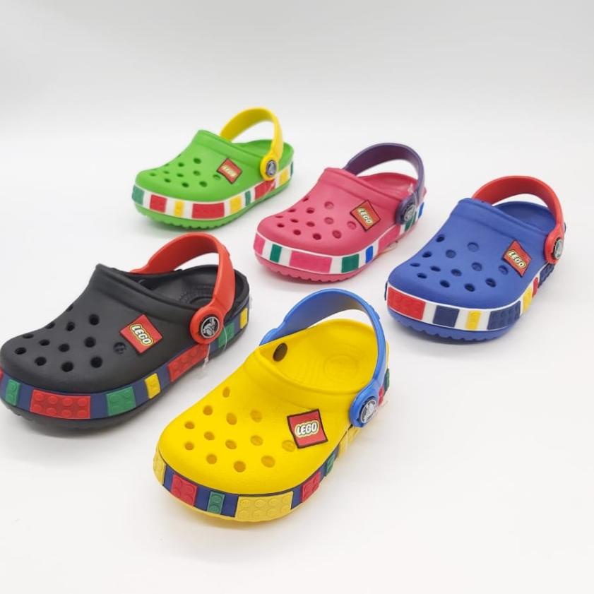 ✦ Crocs Crocs anak Crocs Lego Sandal Crocs Sandal Anak Sandal Karet Anak Crocs Kids Lego Original ➱