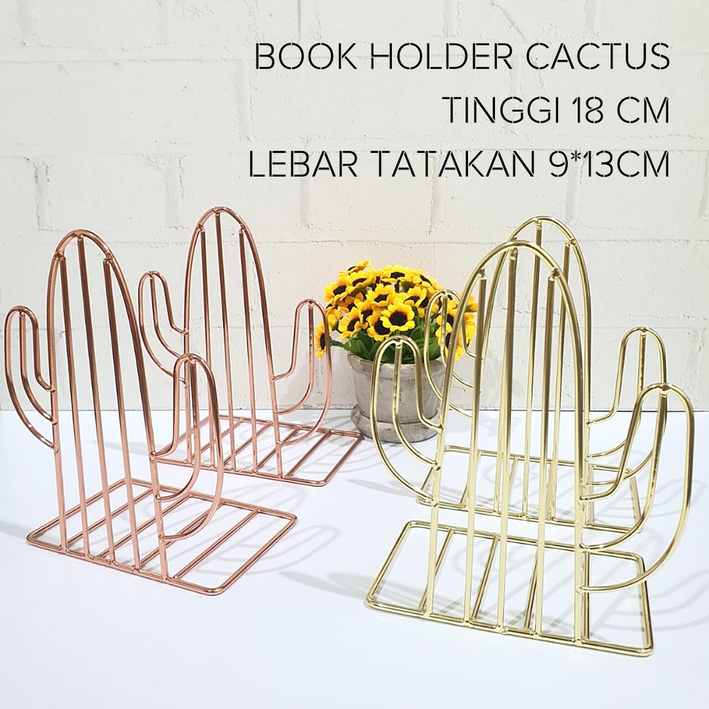 

Terlaris ✨ -BOOK STAND | BOOKEND | ENDBOOK CACTUS | BOOK HOLDER | PEMBATAS BUKU KAKTUS NORDIC STYLE- 2.2.23