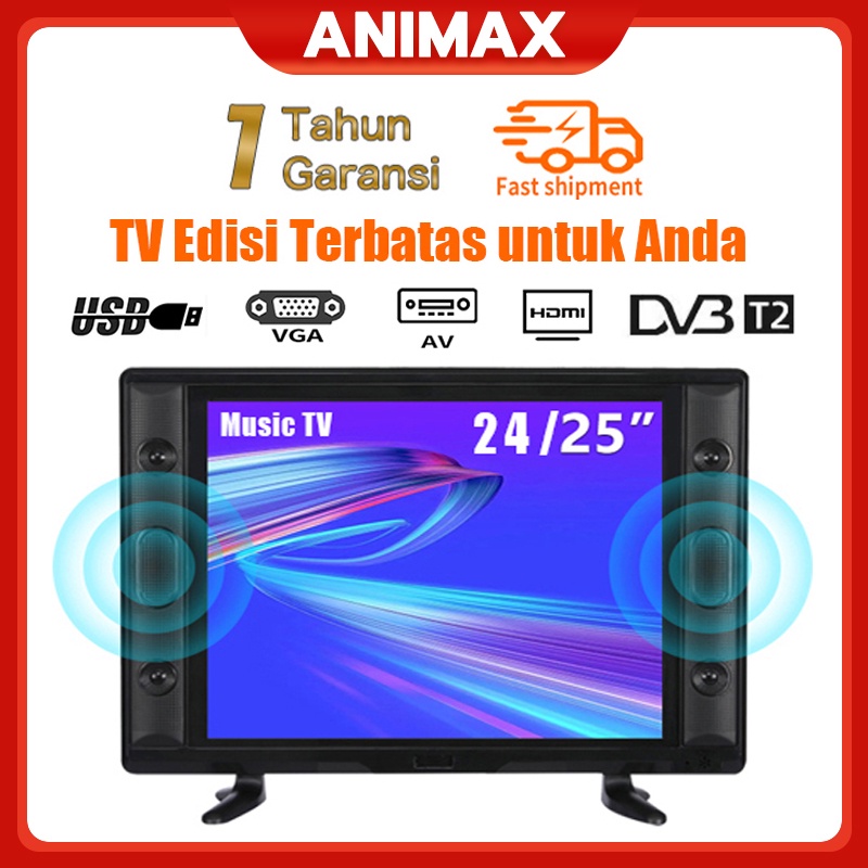 ANIMAX TV LED 24/25 inch digital tv DVB-T2 Garansi 1 tahun Jaminan Kualitas Merek (Waktu Terbatas)Diskon 20 %