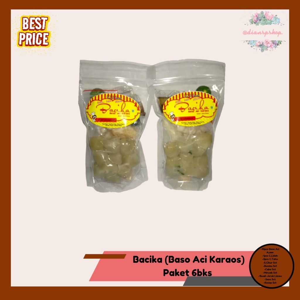 

Baso Aci Paket 6bks lebih murah, reseller welcome baso aci bacika khas garut baso aci murah