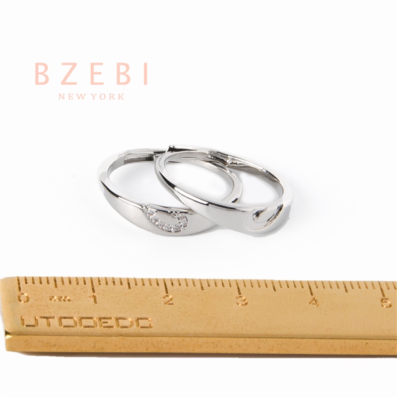 Bzebi Cincin Emas Berlian 18k, Cincin Terbuka Dapat Disesuaikan, Anti Karat, Gaya Korea, Aksesoris Fashion Wanita, Aksesoris Sehari-Hari, Perhiasan Premium, Hadiah Ulang Tahun Dengan Box 273r-2