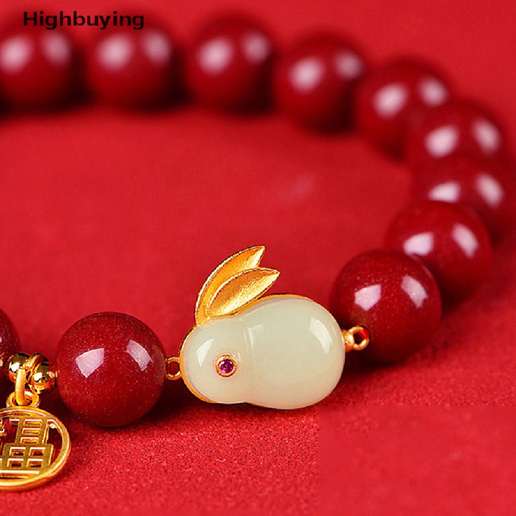 Hbid Fashion Creative Lucky Cinnabar Rabbit Bracelet Vintage Light Handmade Jewelry Bracelet Women's Girls Jewelry Glory