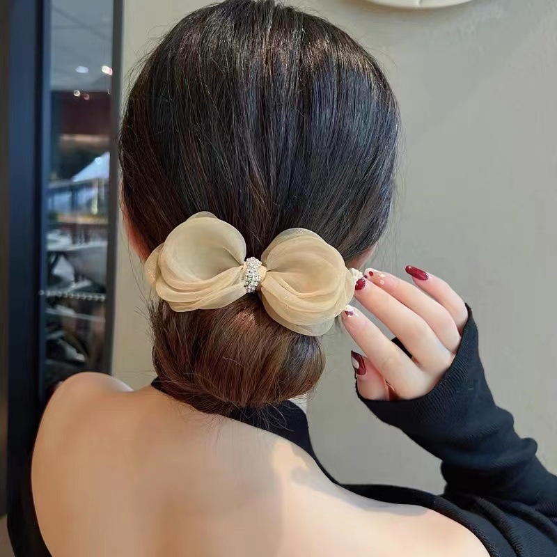 Caliloops Karet Ikat Rambut Korea Hairband Pita Berlian Dewasa Cathie