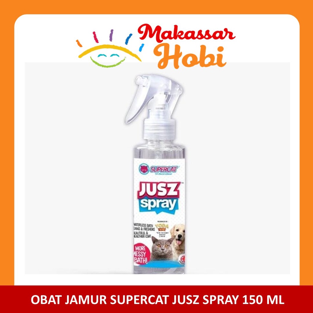 JUSZ SPRAY Supercat 150ml Obat Jamur Luka Kutu Scabies Kucing Anjing