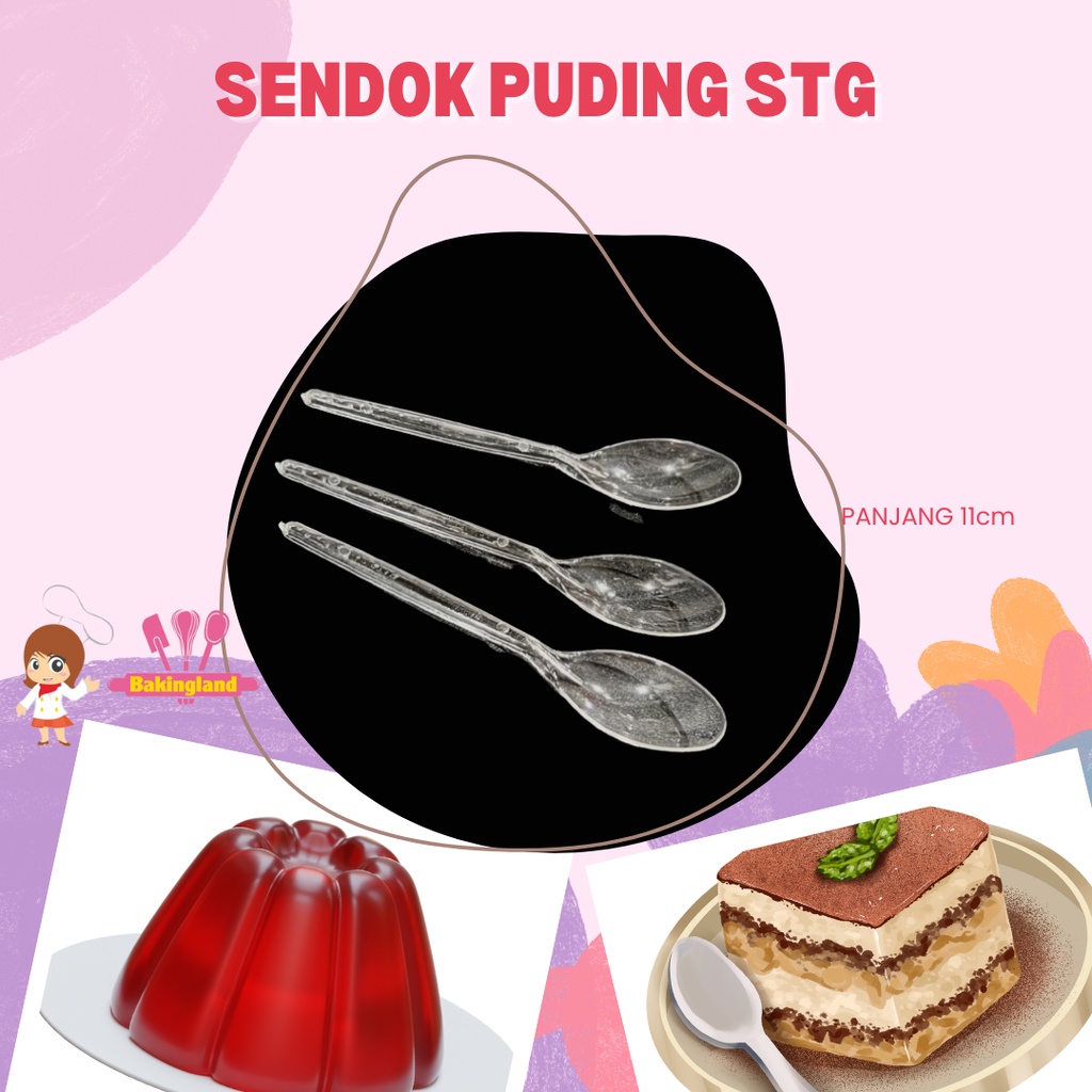 Sendok puding mika plastik STG