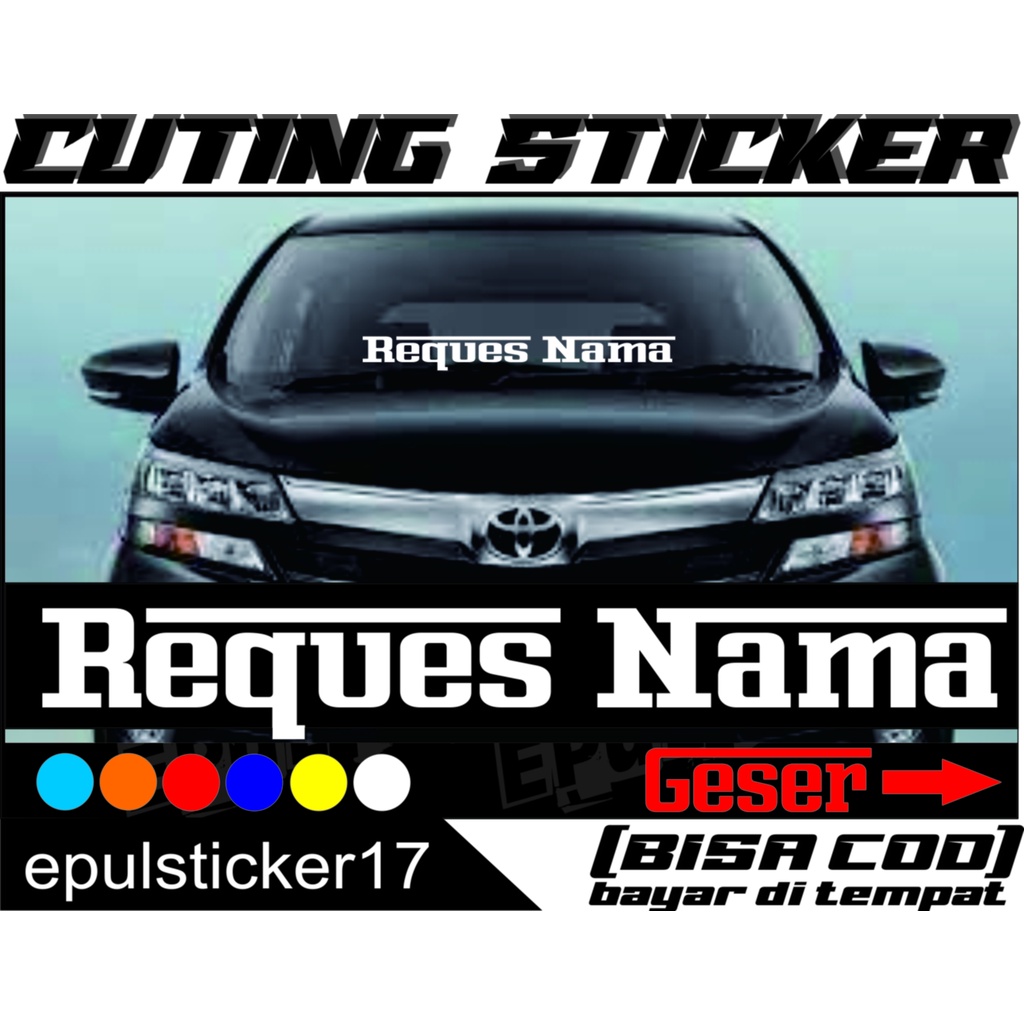 STIKER CUSTOM KACA DEPAN/BELAKANG MOBIL