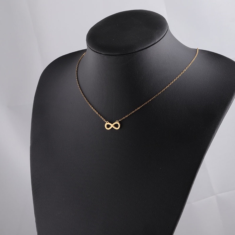 Kalung infinity titanium korea anti karat harga grosir bayar di tempat
