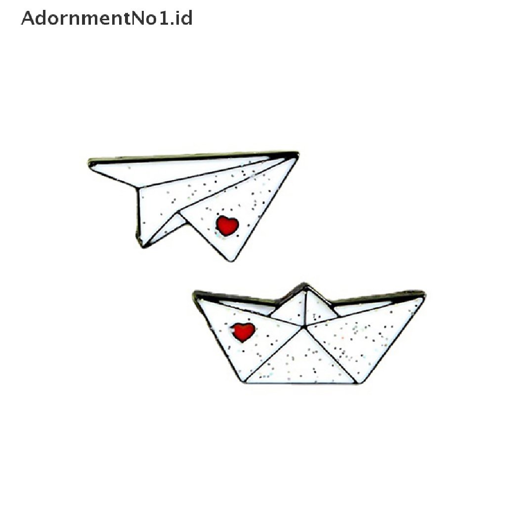 [AdornmentNo1] Pesawat Kertas Perahu Enamel Pin Cinta Bros Lapel Pin Baju Tas Pesawat Feri Lencana Mini Perhiasan Hadiah [ID]