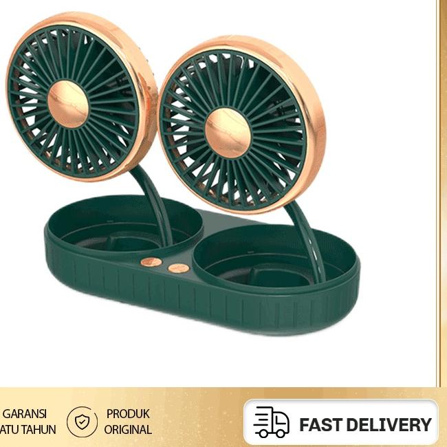 ♝ ZACRO kipas Angin mobil /kipas angin mini /kipas angin portable/Double Headed Fan Mobil /kipas Mob