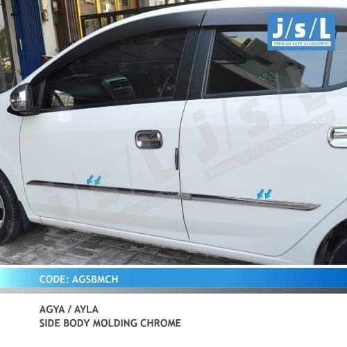 Lis List Body Samping Side Body Molding Chrome Agya Ayla
