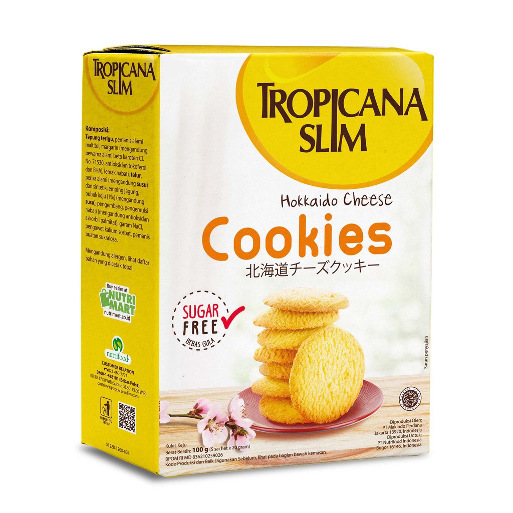 TROPICANA SLIM COOKIES CHEESE 100GR