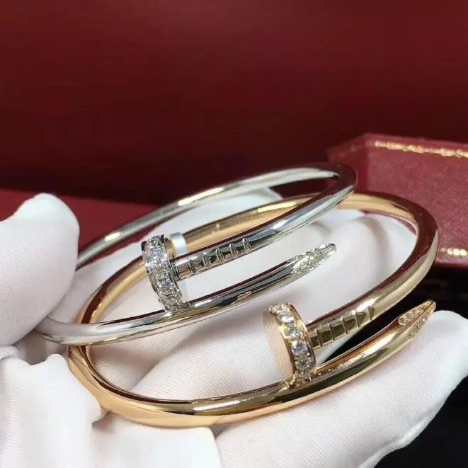 Gelang Tangan Titanium Steel Lapis Rose Gold 18K Hias Zircon Berlian Untuk Wanita