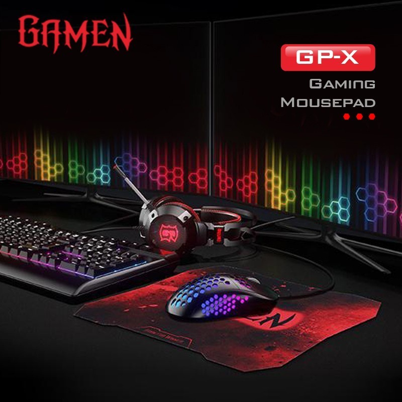 Trend-GAMEN GP-X Mousepad Gaming Anti Slip Soft Surface 25 x 29 cm Black