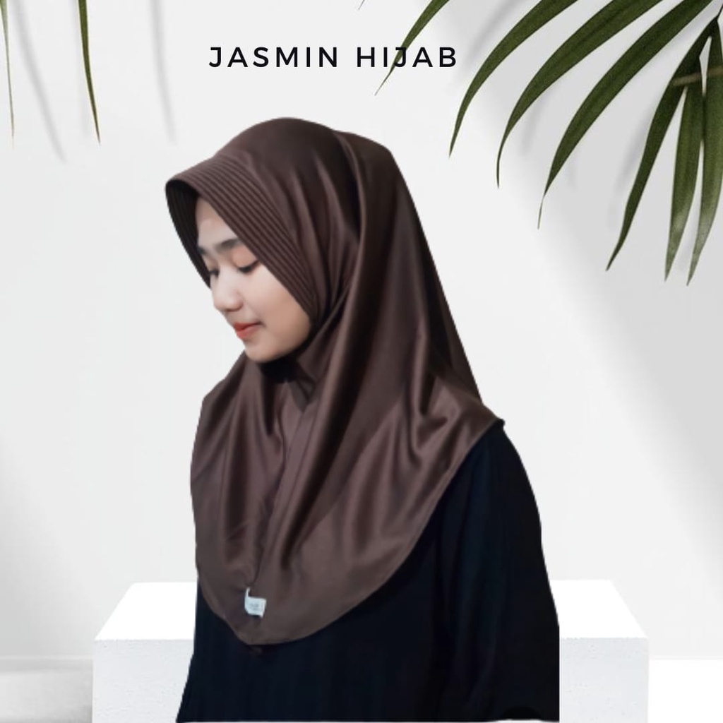 [Sh ]sproty hijab hijab sport jilbab sport olahraga instan pet terlaris bergo hamidah hijab instan size M-coklat pramuka